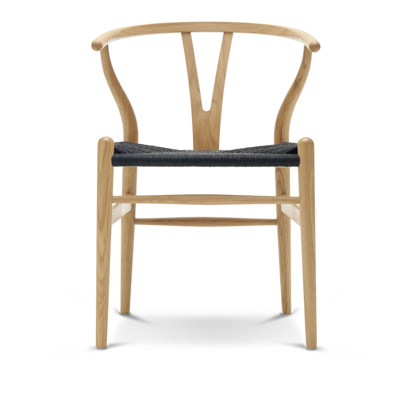 Carl Hansen - CH24 Y-Stolen Ek/ Snöre Svart Lackad - Matstolar - Hans J. Wegner - Träfärgad - Papper/Trä