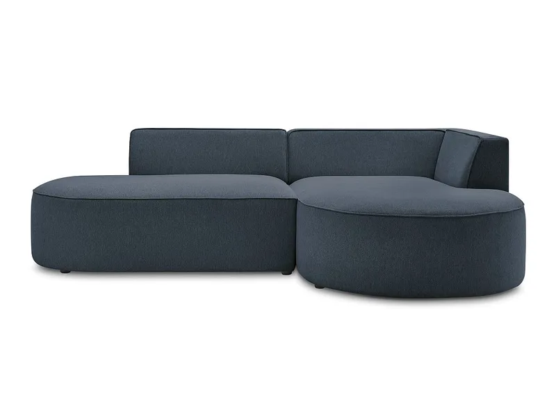 Ecksofa BOBOCHIC ROUSSEAU Stoff chiniert dunkelblau