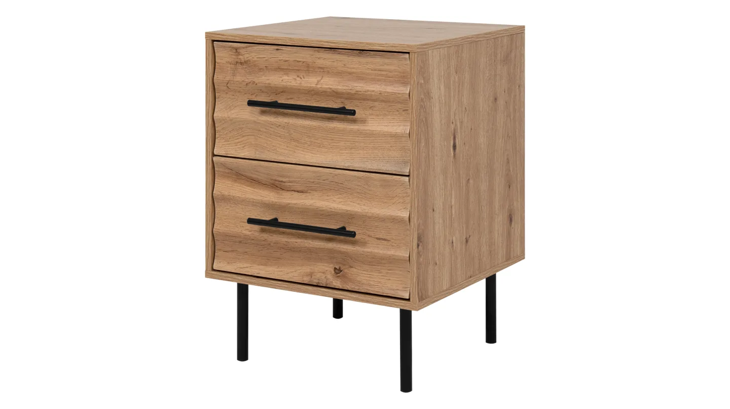 Nachttisch Artisan Eiche 40 x 39 cm mit Schubladen - FALUN