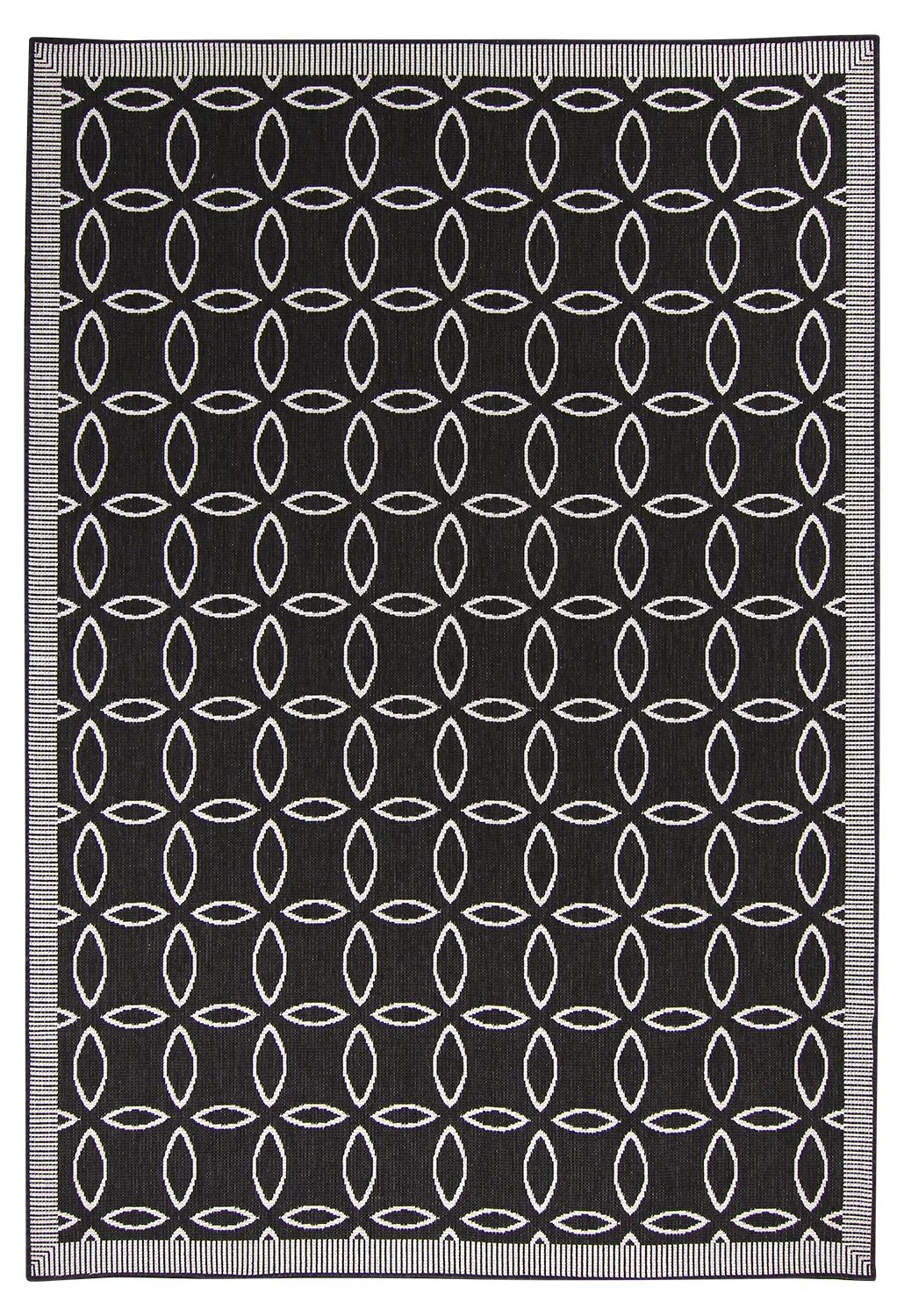 Innendørs/Utendørs tepper - Dewey (svart) (Størrelse: 140 x 200 cm)