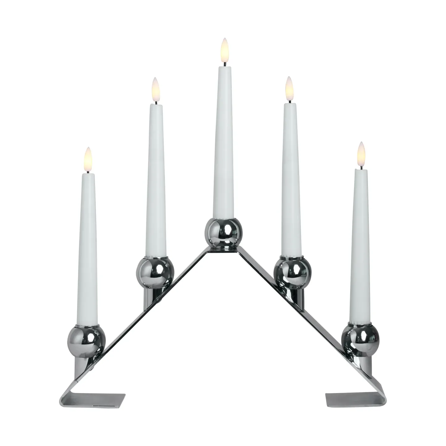 Watt & Veke Luna adventsljusstake Chrome