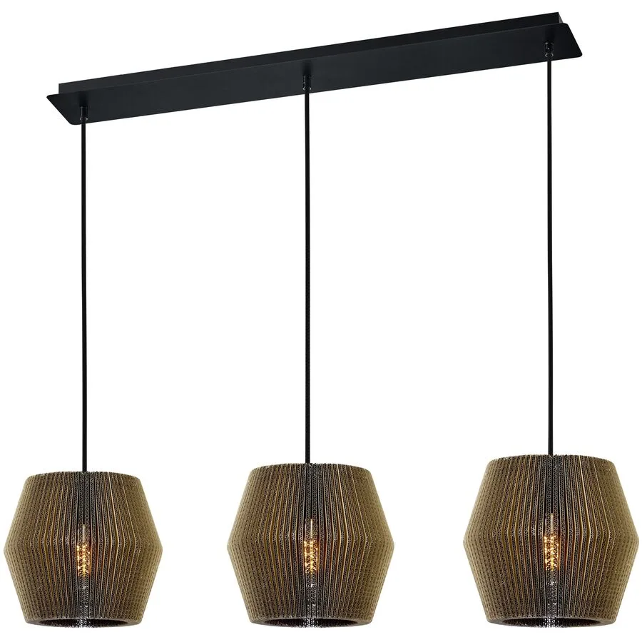 Pendellampe Clare Braun Metall 150 cm - Farbe: Braun eloxiert