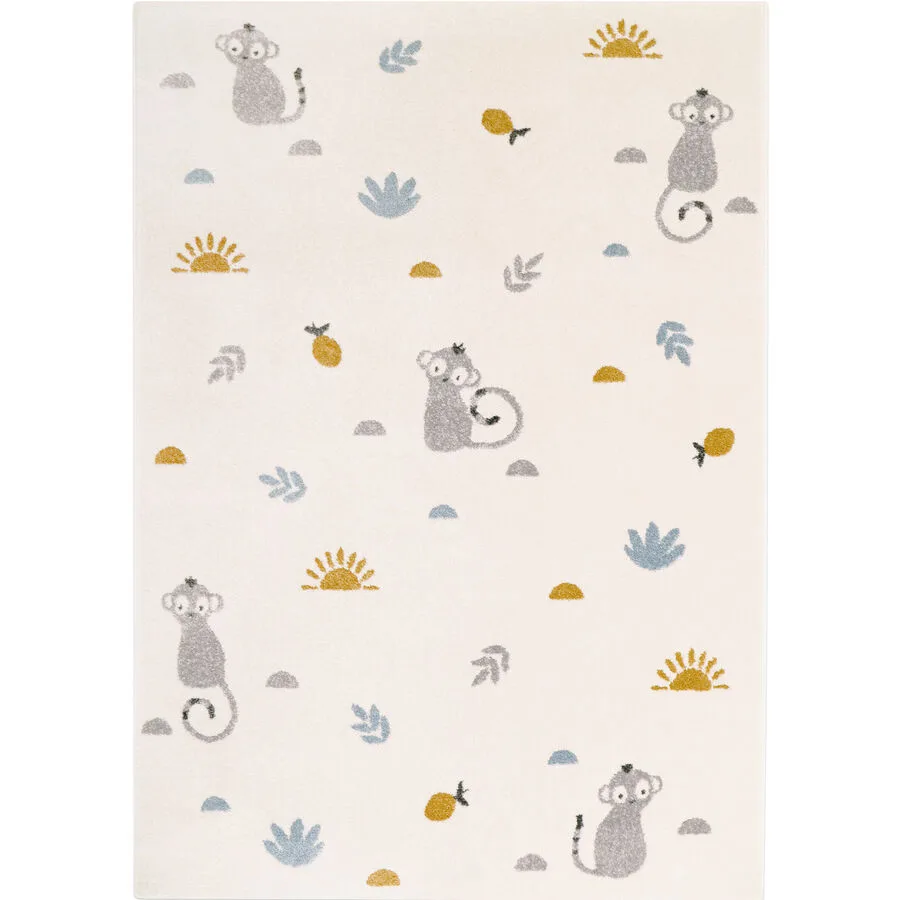 Kinderteppich Hannu Honey Polypropylen Tiermuster 120 x 170 cm
