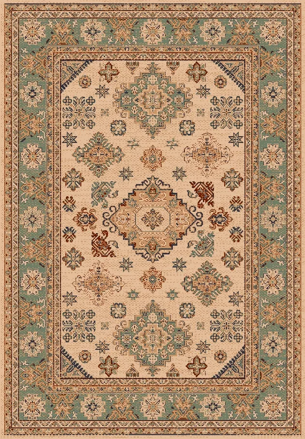 Wilton-teppe - Lamperti (beige) (Størrelse: 240 x 330 cm)