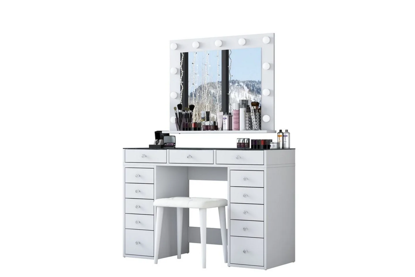 Varlin Sminkbord 120 cm - Vit