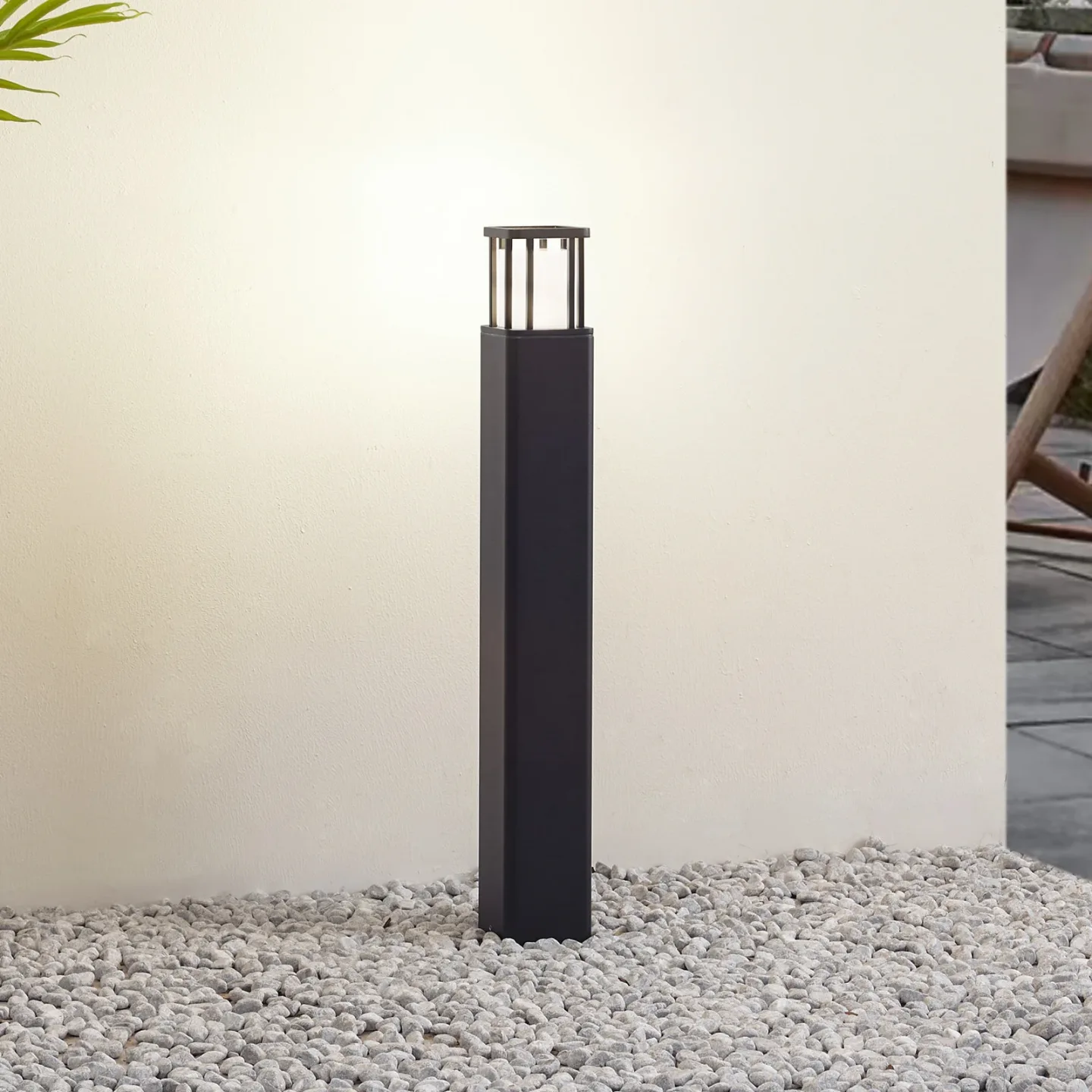 Dakil LED Pullerten Svart - Lucande - Terrasse - Moderne - Aluminium - Kantet