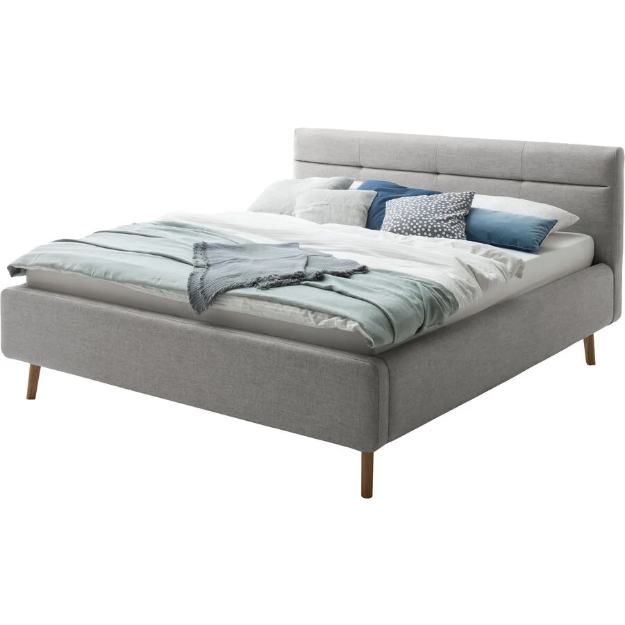 Bett Euvil Grau Polyester 160 x 200 cm
