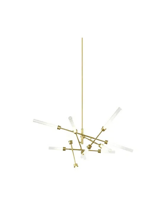 Linger 12-Light Abstract Chandelier Natural Brass
