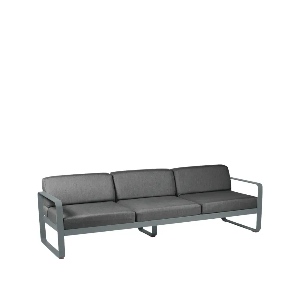 Fermob Bellevie soffa 3-sits Storm grey (grå), graphite grey dyna