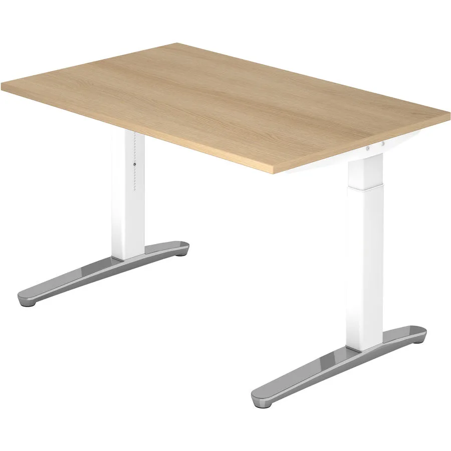Schreibtisch Office eiche Holzwerkstoff Höhenverstellbar B 120 T 80 cm