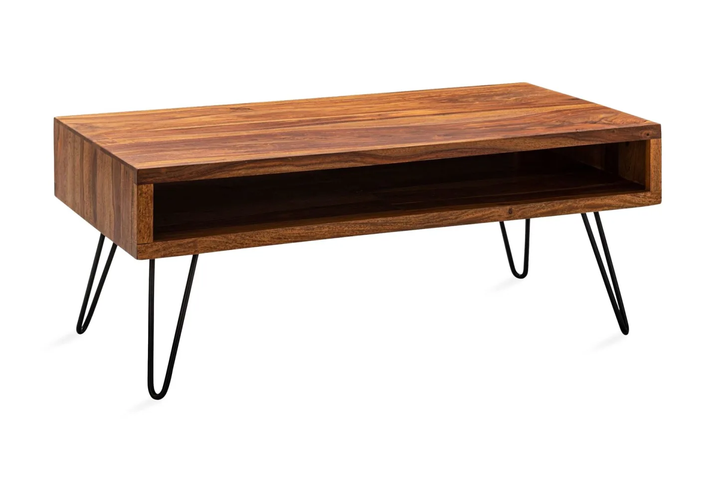 Virworthy Soffbord 100 cm - Massivt Trä/Svart