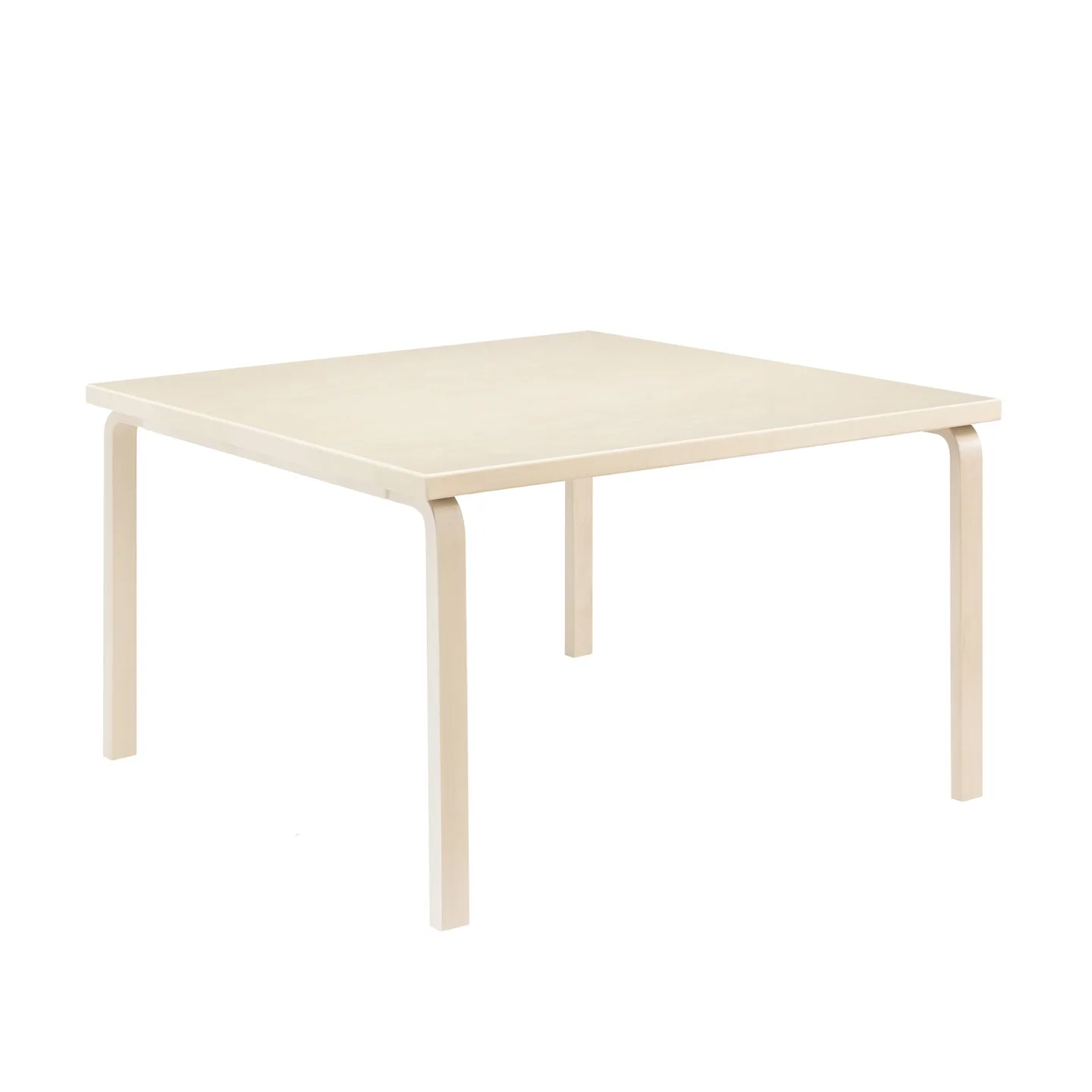 Artek - Aalto bord kvadratiskt 84 björkfanér - Matbord - Alvar Aalto - Träfärgad - Trä