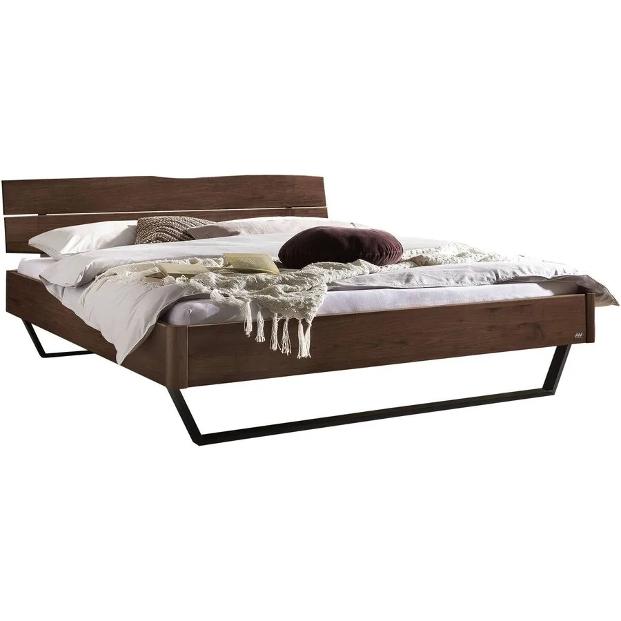 Hasena Bett Castello Braun Holz 180 x 210 cm - Farbe: Nussbaum