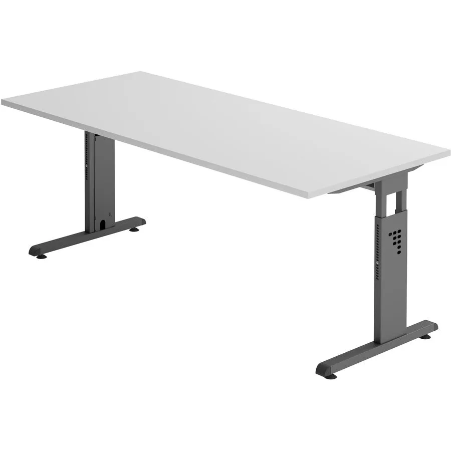 Schreibtisch Office Grau Holz 180 cm - Material: Holzwerkstoff