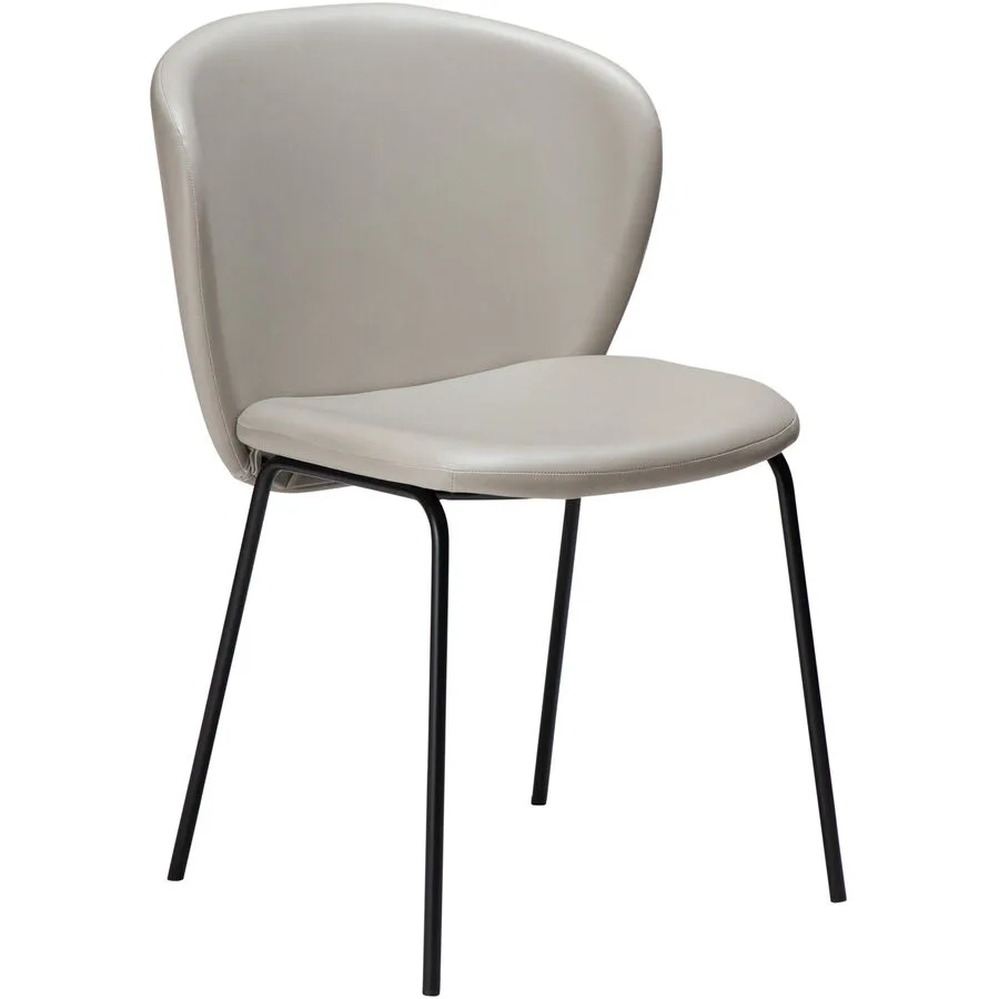DAN-FORM Stuhl 2er-Set Stay grau/schwarz Kunstleder