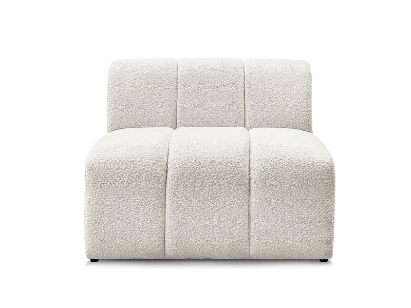 Modulare Sessel für Sofa BOBOCHIC ANNECY Boucle-Stoff weiss