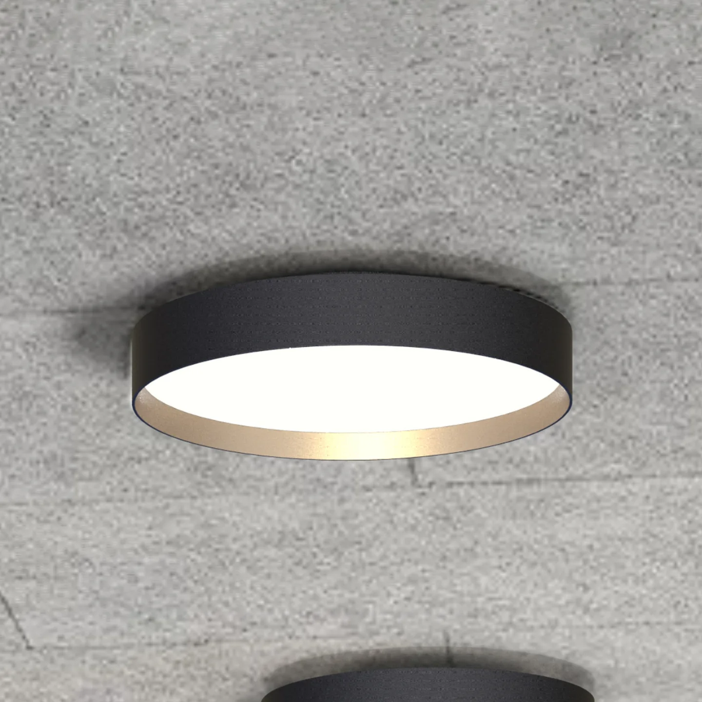 Lucia 35 Loftlampe Black/Gold - Loom Design - Stue - Moderne - Metal - Rund