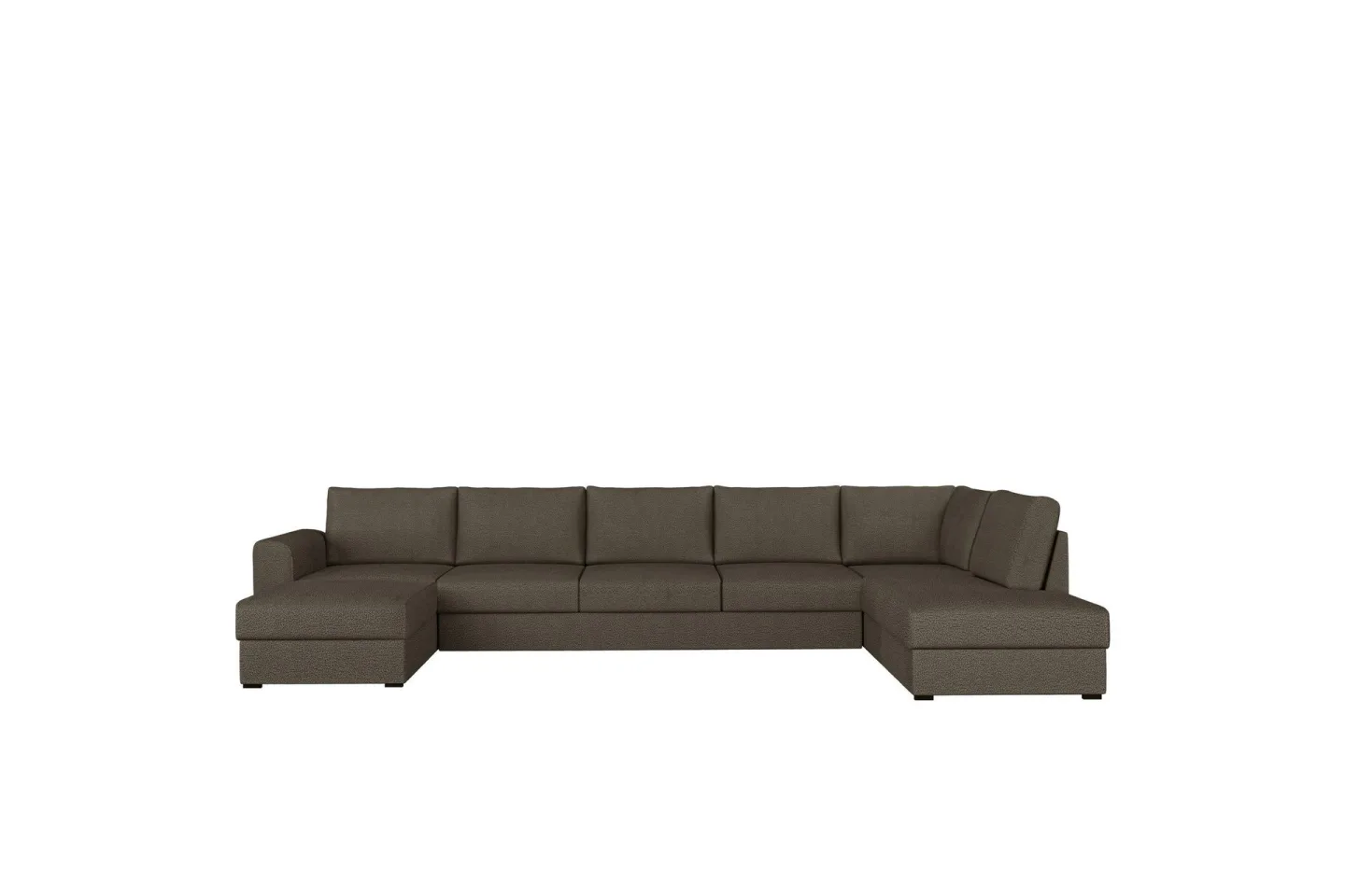 Taberk Bäddsoffa med Divan och Schäslong 5-sits - Brun
