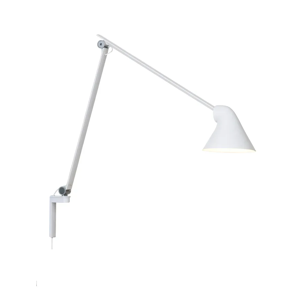 Louis Poulsen NJP vägglampa Vit, lång arm, LED, 3000k