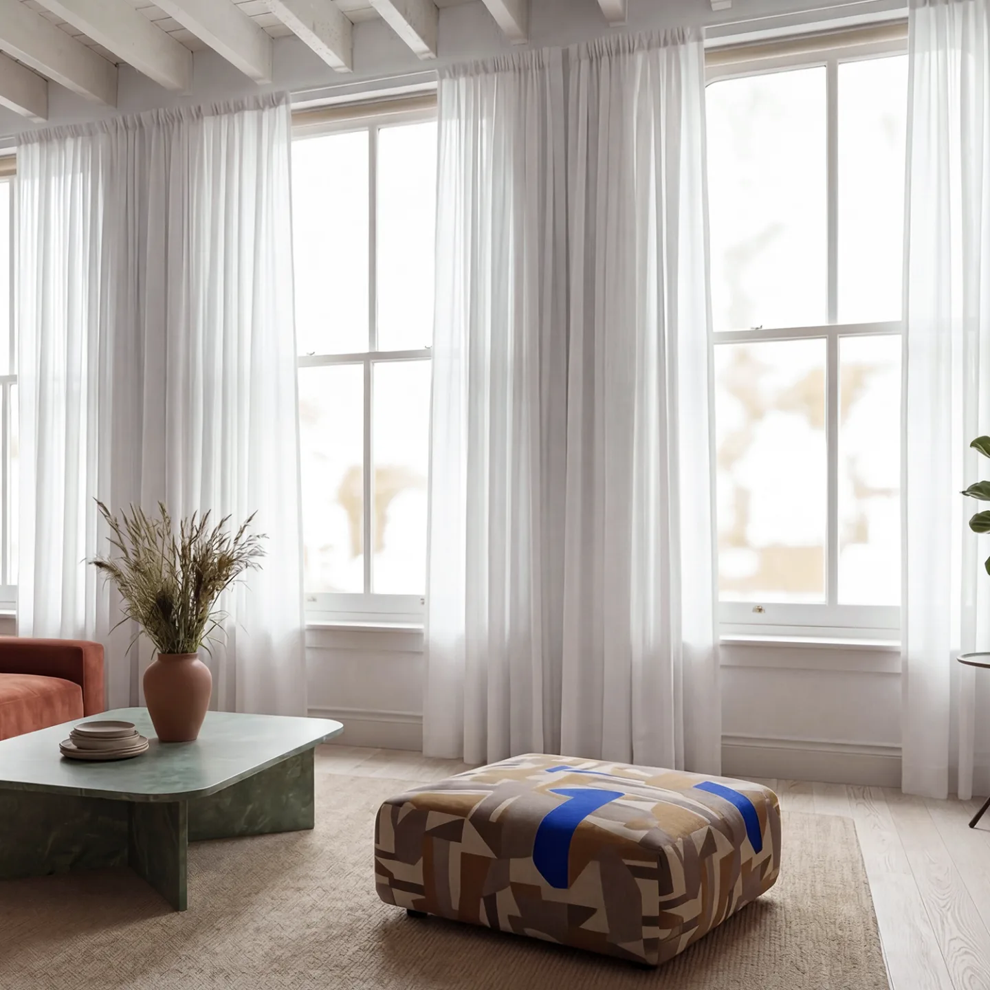 Gardiner 2-pk - Lingardin Noemi (hvit) (Størrelse: 140 x 300 cm)