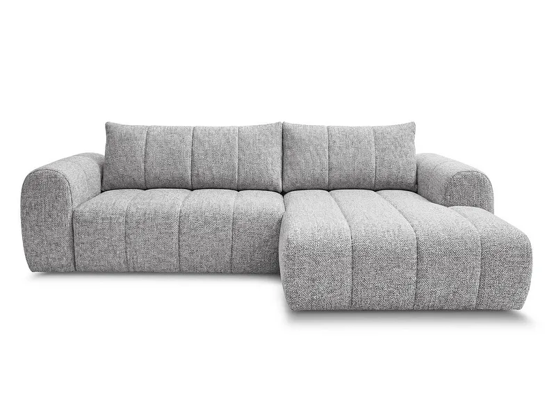 Ecksofa BOBOCHIC NESTY Stoff chiniert hellgrau