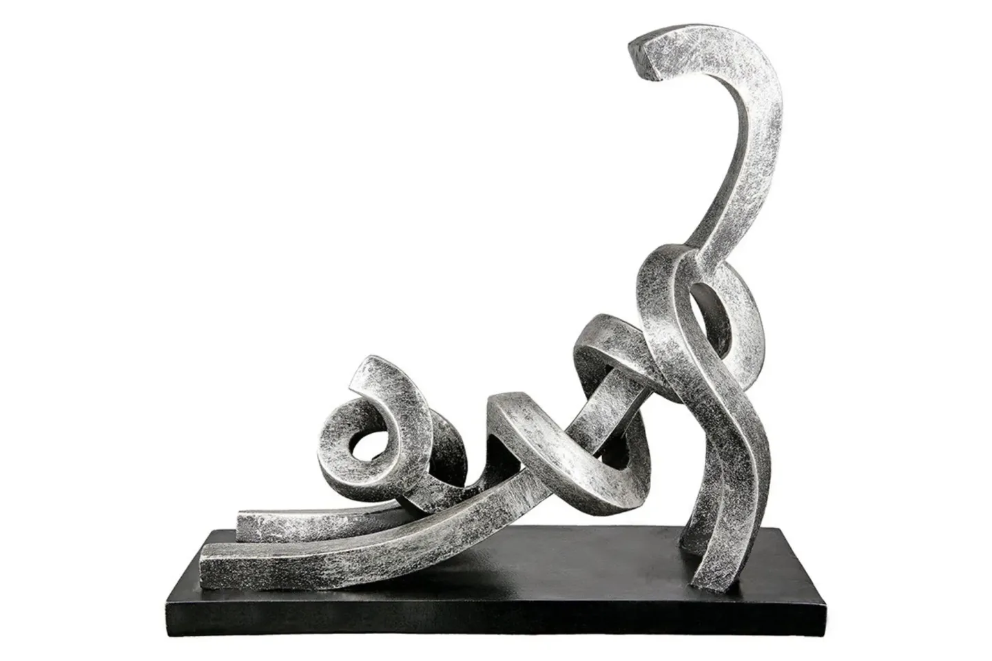 Gilde Figur Stetching, Katze, Silber H: 29 cm | Schubiger Möbel