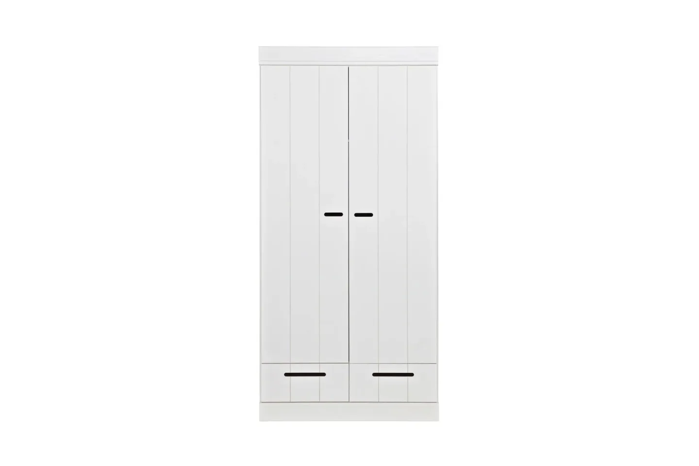 Varius Garderob 195 cm 2 Dörrar 2 Lådor - Vit Tall