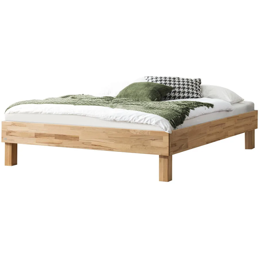 Hasena Bett Sassari Kernbuche Kernbuche massiv Massivholz 100 x 200 cm