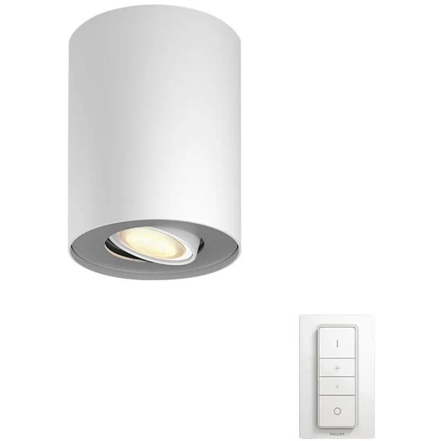 Spot Philips Hue Weiss Metall 10.3 cm 12 cm - LED - Lichtfarbe: Warmweiss - Kaltes Tagesweiss - LED Energiesparlampen