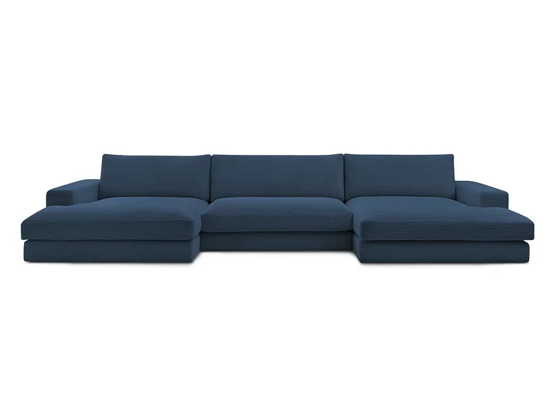 Wohnlandschaft BOBOCHIC LEONARD Cord-Stoff dunkelblau