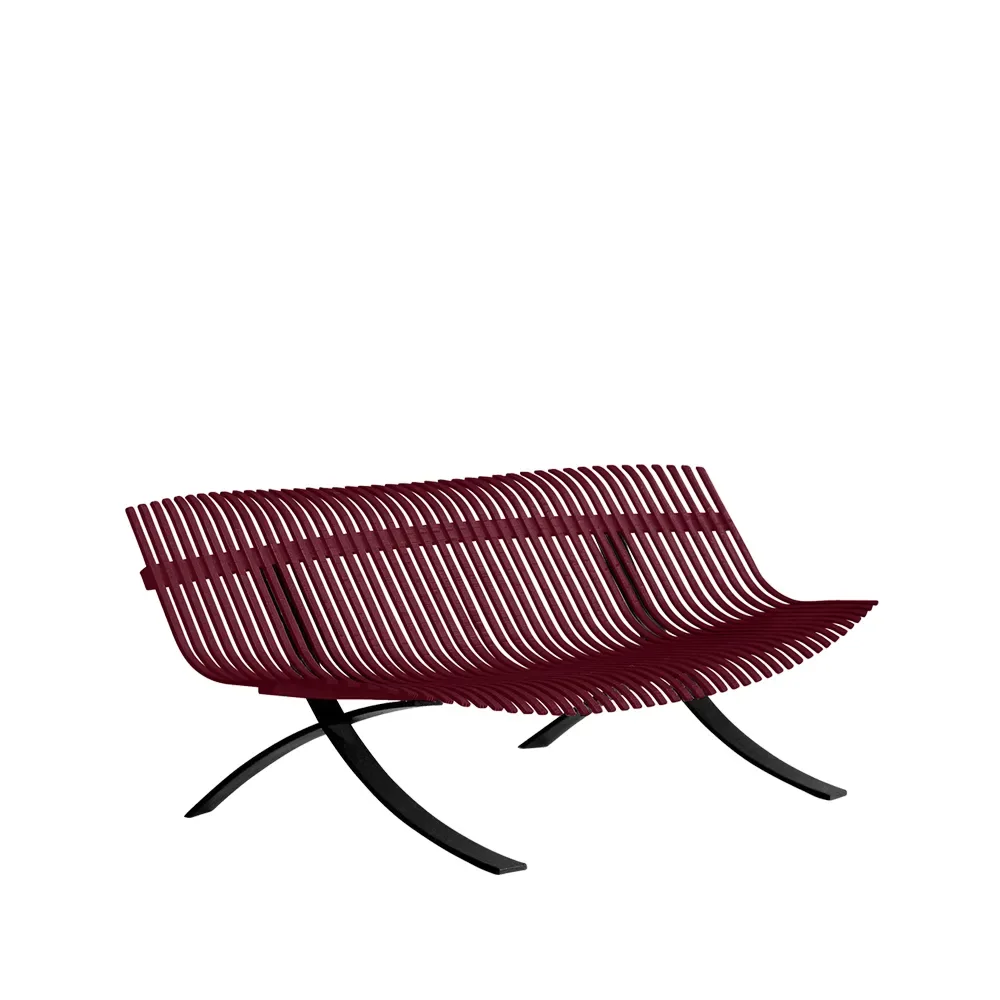 Fermob Charivari bänk Black cherry (vinröd)