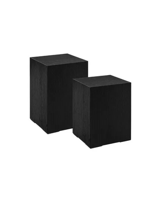Trent sidebord sort 2-sæt