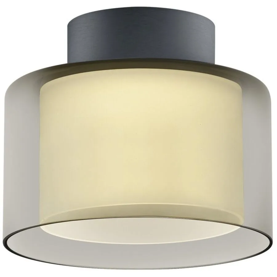 Designer-Deckenlampe Bankamp Grace anthrazit D 20 cm - Material: Metall/Glas - LED - Lichtfarbe: Extra warmweiss - LED Energiesparlampen