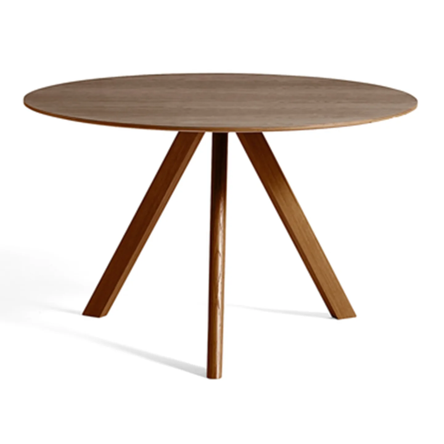 HAY - CPH20 2.0 Table Lacquered Walnut Frame Ø120 X H74 Lacquered Walnut Tabletop Dark Lacquered Edge - Matbord - Ronan & Erwan Bouroullec - Träfärgad - Trä
