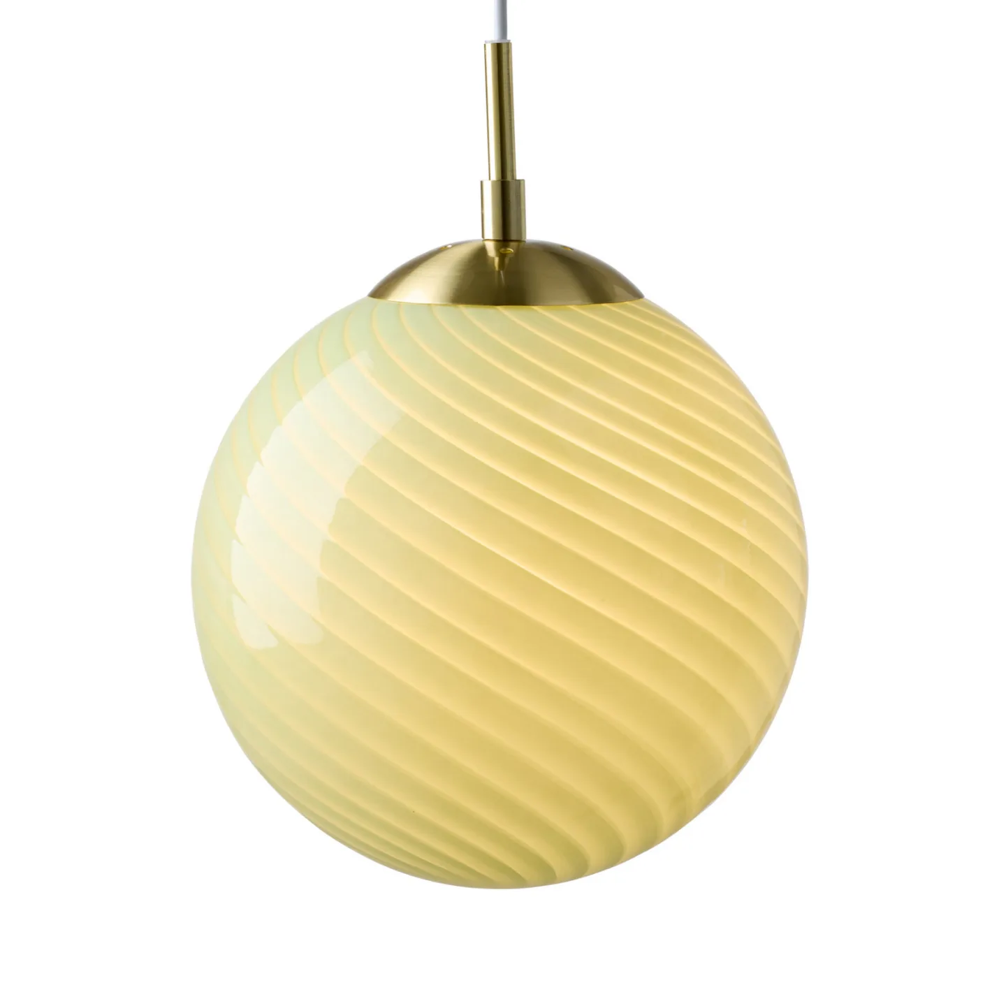 CANDY BALL Hängelampe, oliv/altmessing Ø 25 cm - Halo Design - Wohnzimmer - Glas - Einflammig