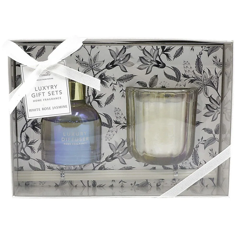 Raumduft White Rose Jasmine transparent H 8 D 8 cm - Material: Glas/Wachs