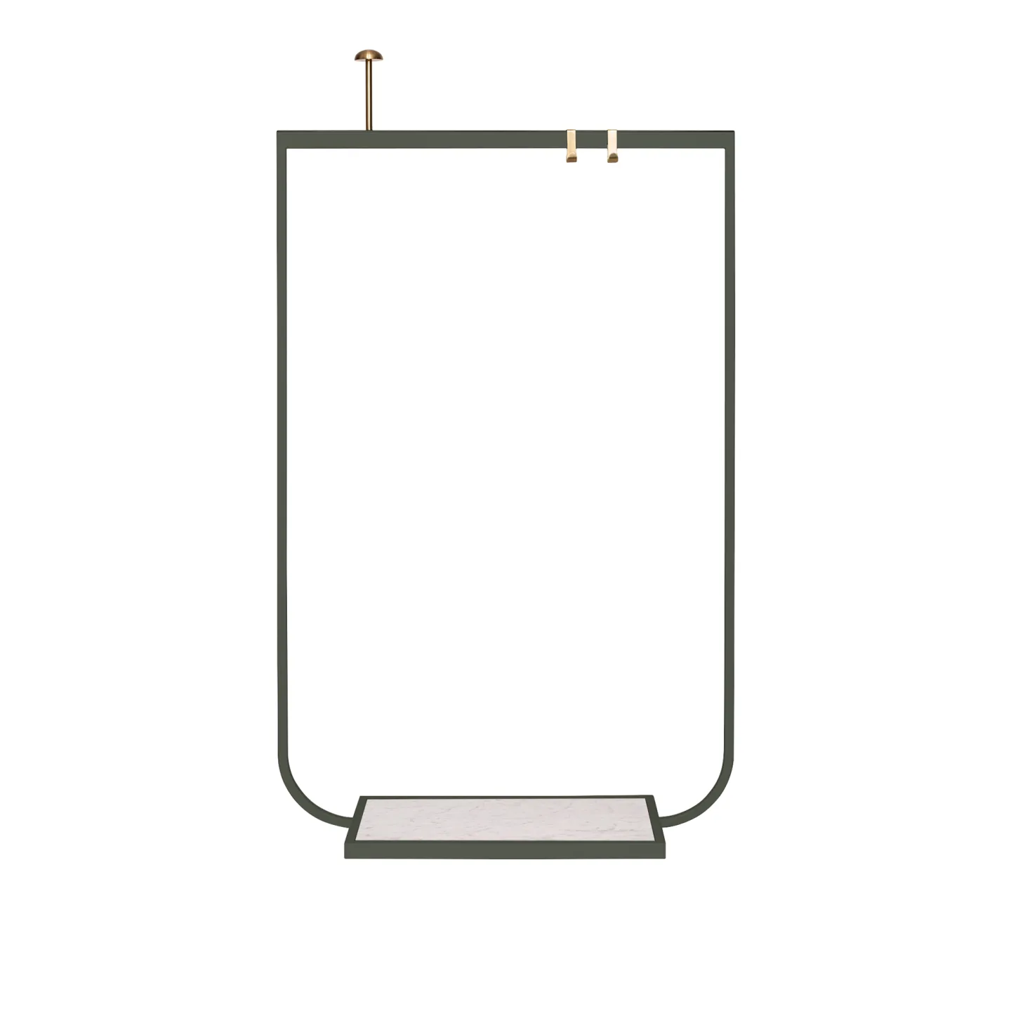 Asplund - Tati Coat Rack Small Carrara Marmor Green Khaki - Klädhängare - Broberg & Ridderstråle - Grön