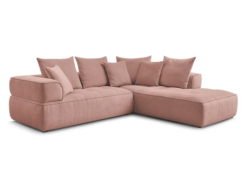 Ecksofa BOBOCHIC WHESLEY Stoff rosa
