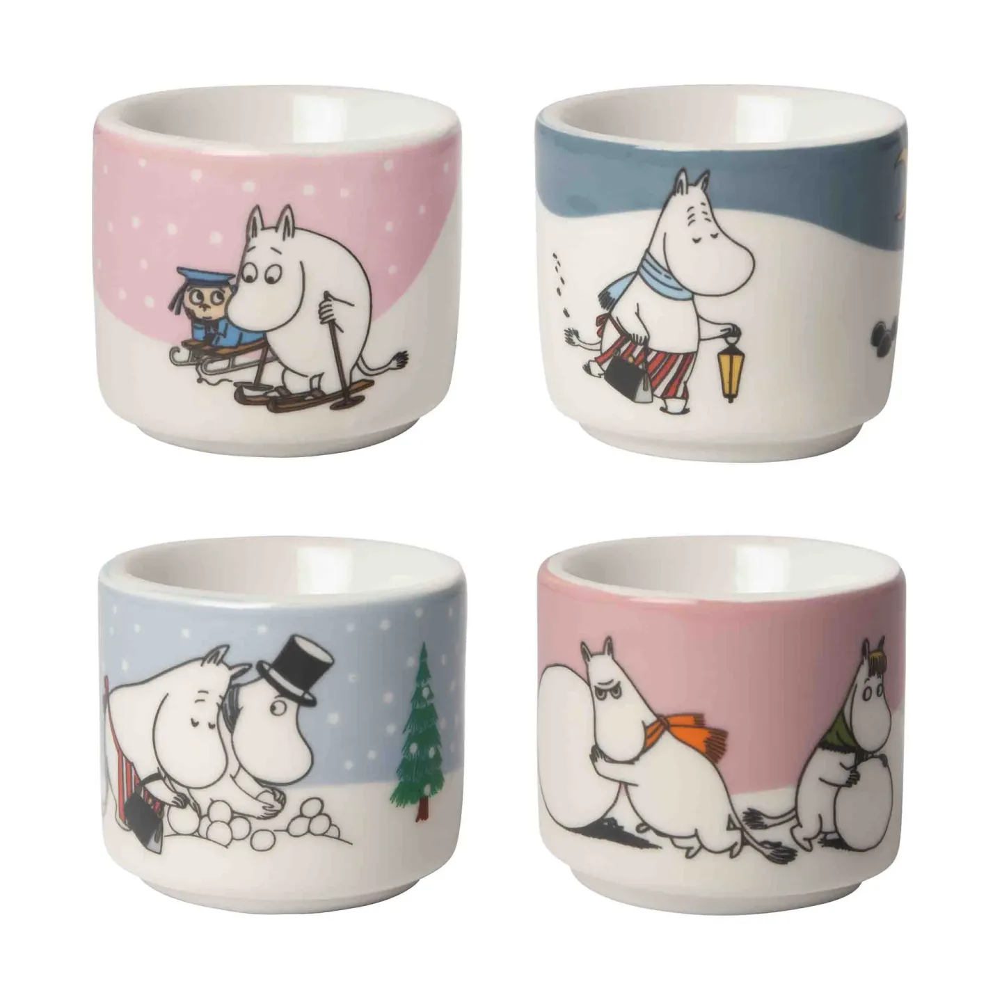 Pluto Design Mumin äggkopp 4 delar Mumin vinter