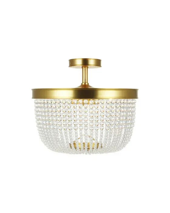 Summerhill Semi Flush Mount Brass
