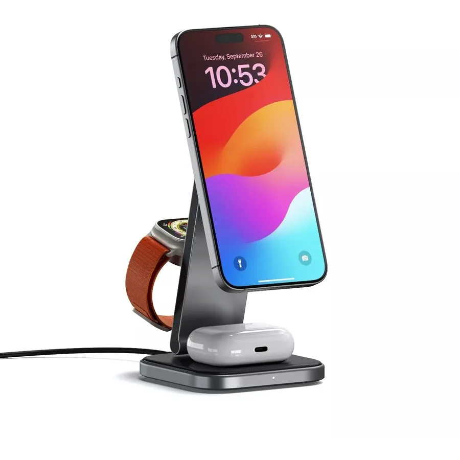 Wireless Charger Satechi Grau - Farbe: graphit - Material: Aluminium