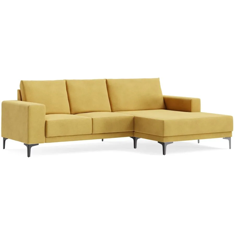 Ecksofa Bivio Rechts OSAKA - 21 mustard B 246 T 152 cm - Möbel Konfigurator: Traummöbel individuell zusammenstellen