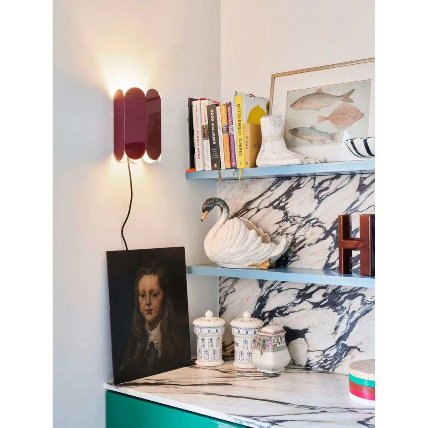 Arcs Switch Wandleuchte Auburn Red - HAY - Wohnzimmer - Metall