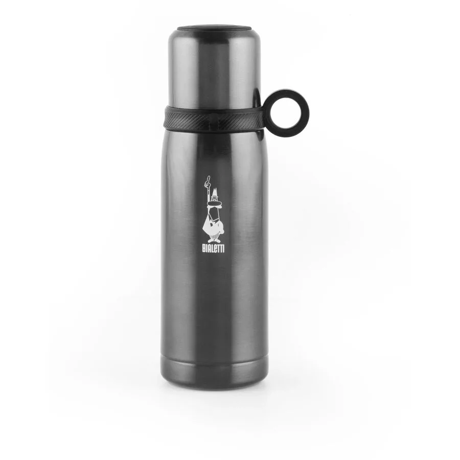 Thermosflasche Bialetti Grau Edelstahl/Silikon 460 ml