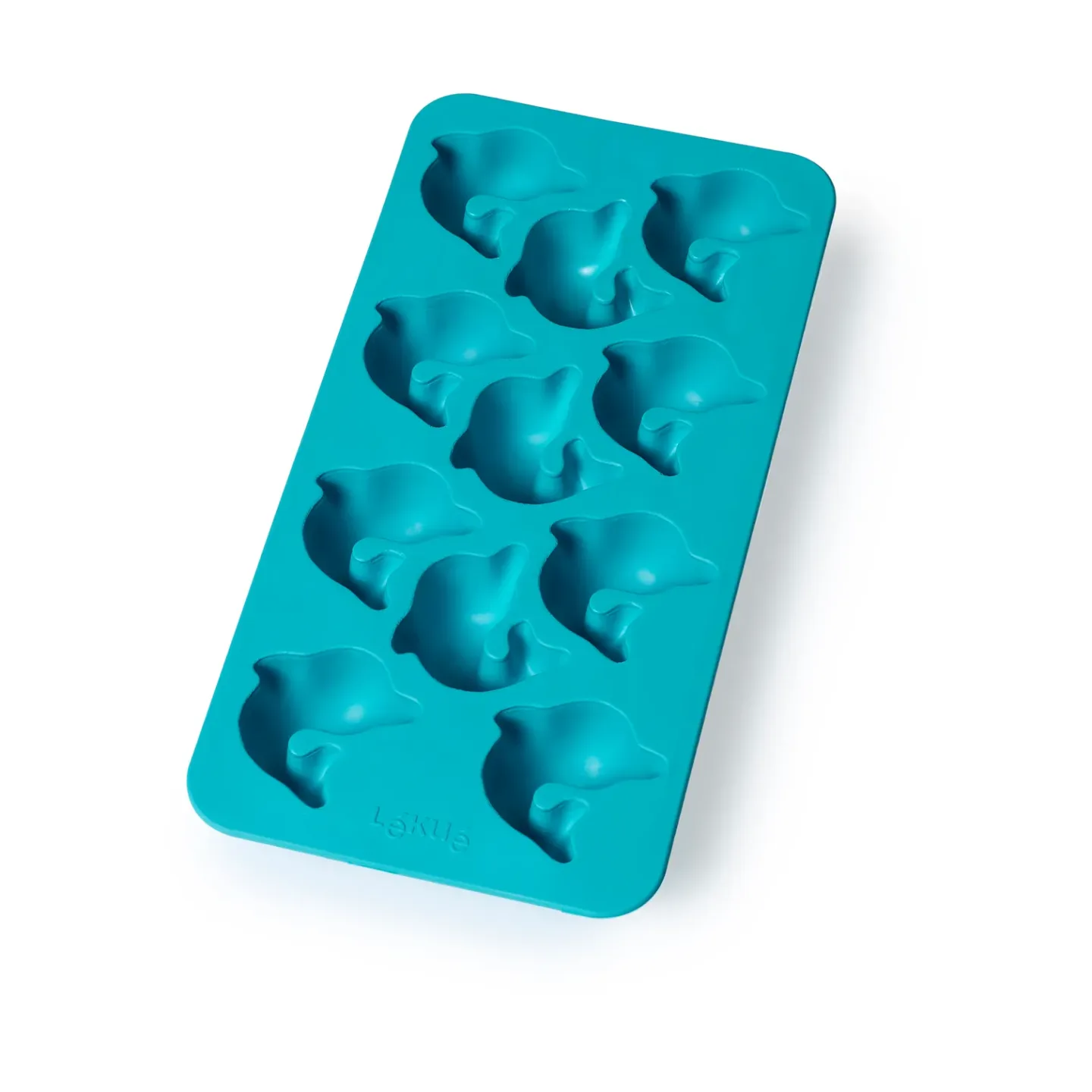 Lékué Lékué Eiswürfelform mit Deckel Türkis Delfin