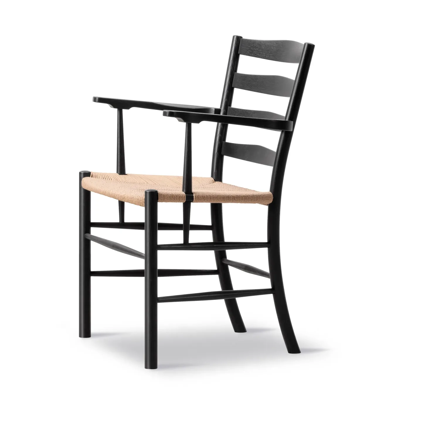 Fredericia Furniture Klint karmstol Naturflätad-svartlackerad ek