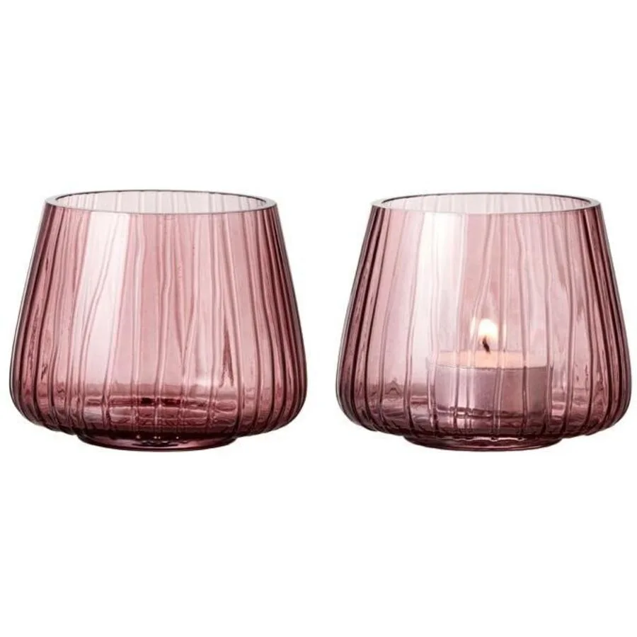 Windlicht BITZ Pink Glas D 7 cm H 7.5 cm
