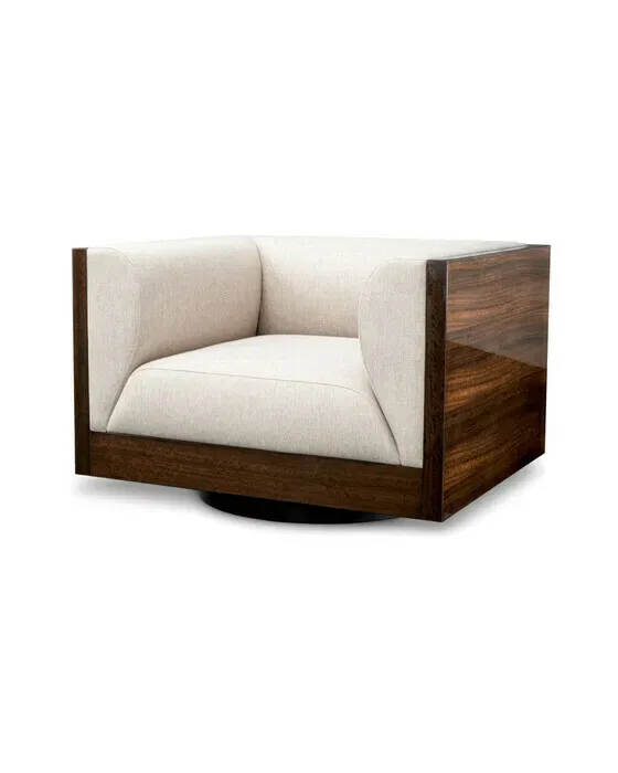 Sebastian Swivel Chair Eucalyptus/Loki Natural