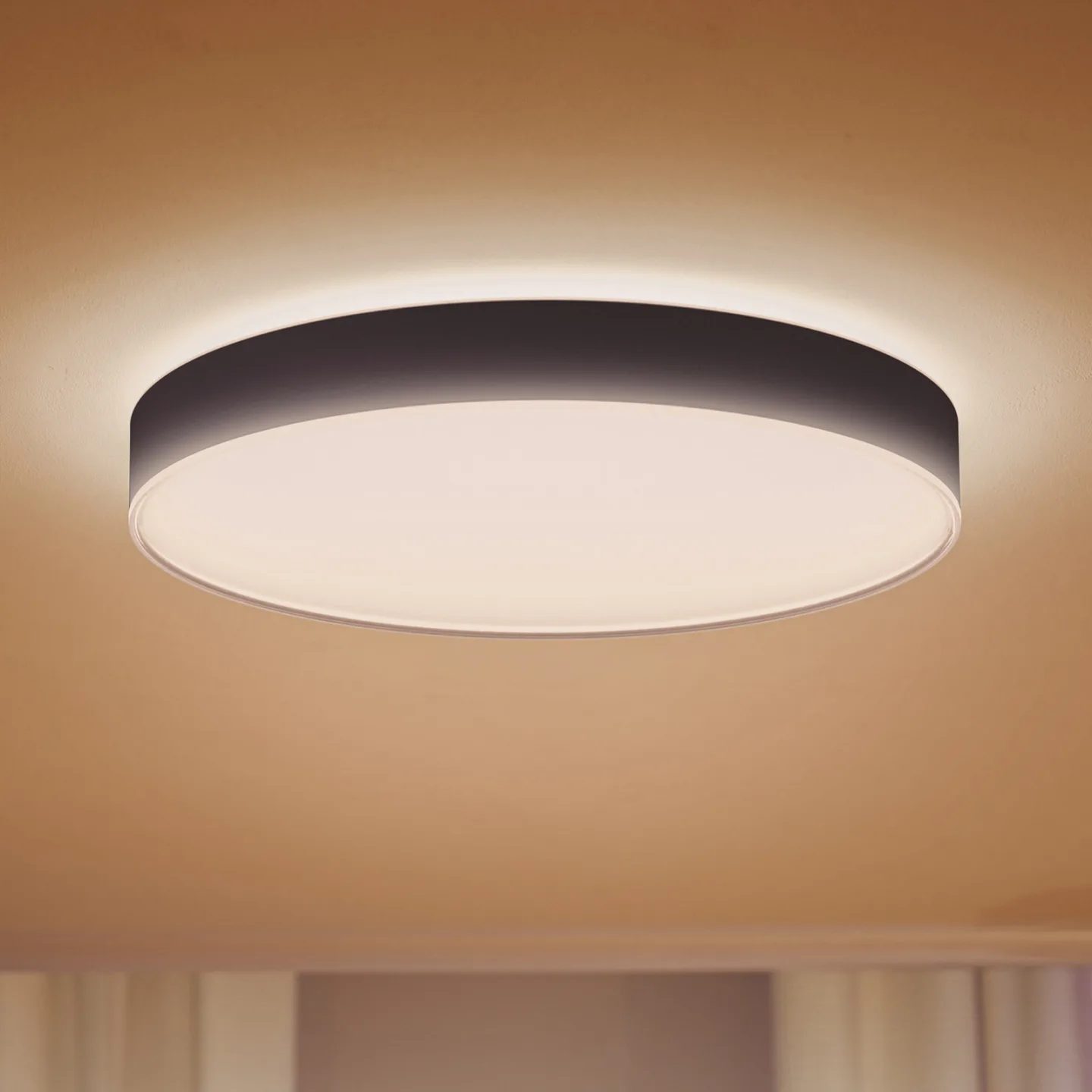 Hue Enrave XL Loftlampe White Amb. Black - Philips Hue - Stue - Moderne - Metal - Rund