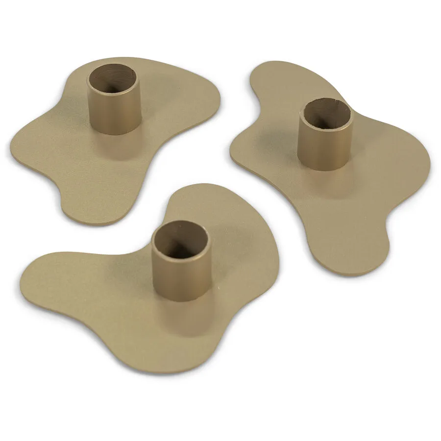 Spinder Design Kerzenhalter 3er-Set Hesta champagner Stahl 2.8 cm